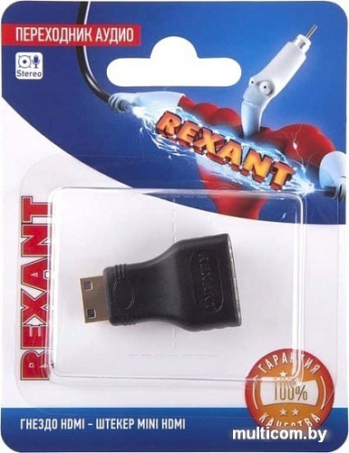 Адаптер Rexant 06-0175-A HDMI - mini HDMI (черный)