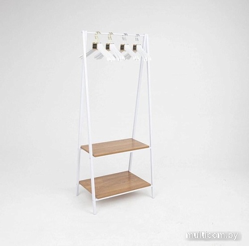 Вешалка для одежды AksHome Capella (белый/коричневый)