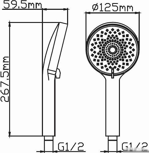 Душевая лейка Diadonna D10-19038W