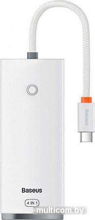 USB-хаб Baseus Lite Series 4-Port USB A - Type C WKQX030302 (0.25 м, белый)