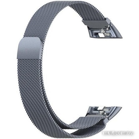Браслет Rumi Milanese loop металлический для Huawei Band 6 / Honor Band 6 (серый)