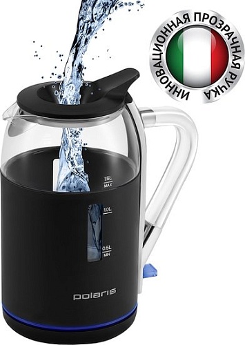 Электрический чайник Polaris PWK 1563CGL Water Way Pro (черный)