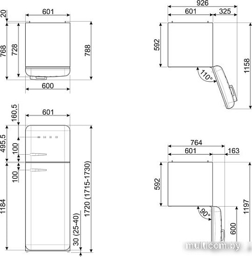 Холодильник Smeg FAB30RLI5