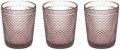 Набор стаканов для воды и напитков Tognana Glass Diamante N3585T65894 (3 шт, цикламен)