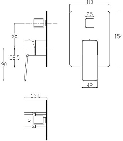 Смеситель Omnires Parma PM7435BL