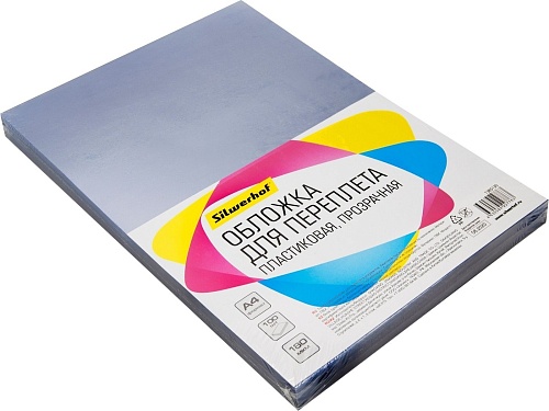 Пластиковая обложка для переплета Silwerhof A4 180мкм 1373592 100 шт (прозрачный)