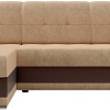 Угловой диван Mebelico Честер 61112 (левый, вельвет бежевый/экокожа коричневый)