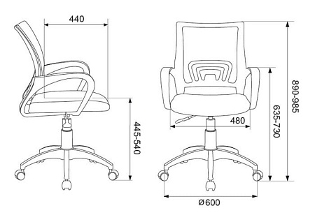 Кресло Бюрократ CH-W695NLT (темно-синий)