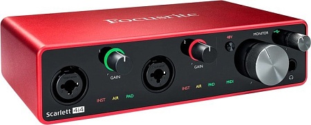 Аудиоинтерфейс Focusrite Scarlett 4i4 (3-е поколение)