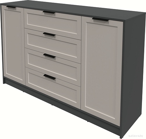 Тумба Интерлиния Концепт Тренд КТ-Т160 (антрацит/луна)