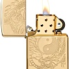 Зажигалка Zippo High Polish Brass Tiger and Dragon Design 49024