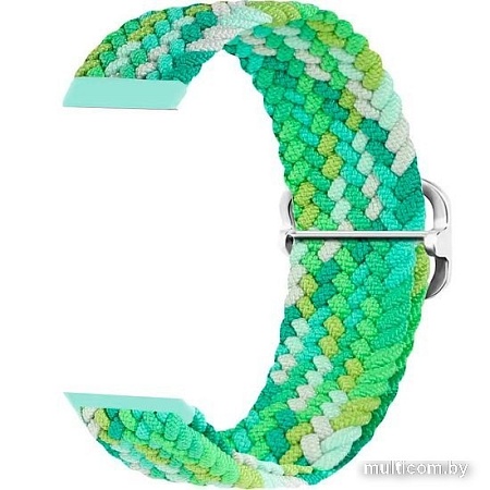 Ремешок Rumi Wick из плетеного нейлона для Huawei Band 7 (салатовый микс)