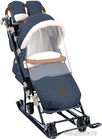 Санки-коляска Nika НД7-8К/1 (синий)
