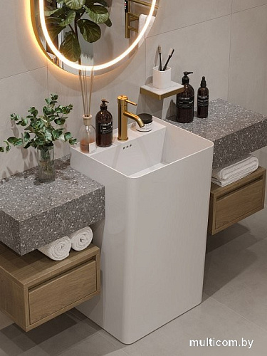Умывальник Maxonor Pure Life Mistico PL-SK901C3-18 (5042) напольный (белый глянец)