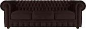 Диван Brioli Честер Классик трехместный (микровелюр, В74 коричневый)