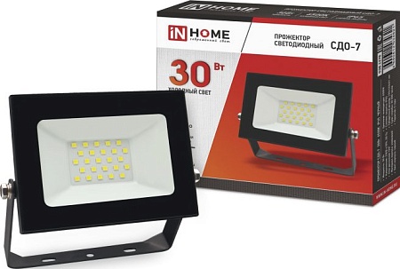 Уличный прожектор In Home СДО-7 30 Вт (черный)
