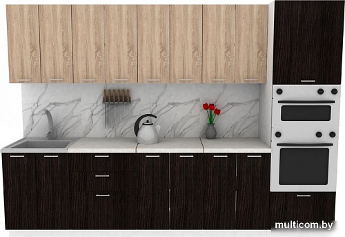 Готовая кухня ЭлиГард Lion 3.0 (дуб сонома/дуб марбург/королевский опал)
