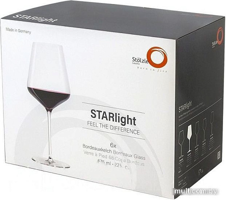 Набор бокалов для вина Stolzle Bordeaux Starlight 2450035-6