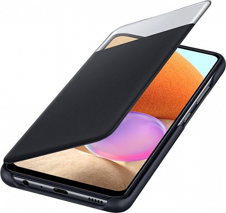 Чехол Samsung S View Wallet Cover для Samsung Galaxy A32 (черный)