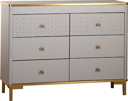 Комод Олмеко Антре 65.01 (серый/золото/белый)
