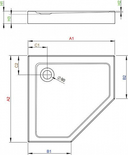 Душевой поддон Radaway Doros PT Compact 90x90 [SDRPTP9090-05]