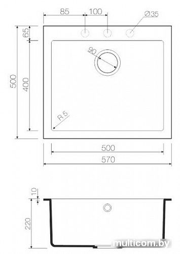 Кухонная мойка Omoikiri Bosen 57-CH [4993244]