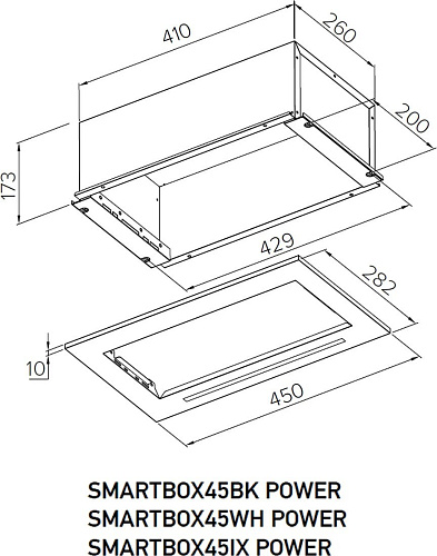 Кухонная вытяжка Meferi SMARTBOX45BK Power