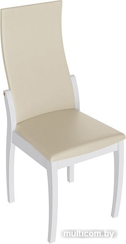 Стул Трия Бруклин Т1 (белый матовый/бежевый кожзам 276)
