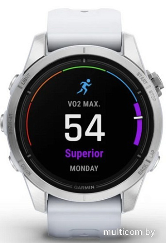Умные часы Garmin Epix Pro Gen 2 Standard 42 мм (серебро/белый камень)