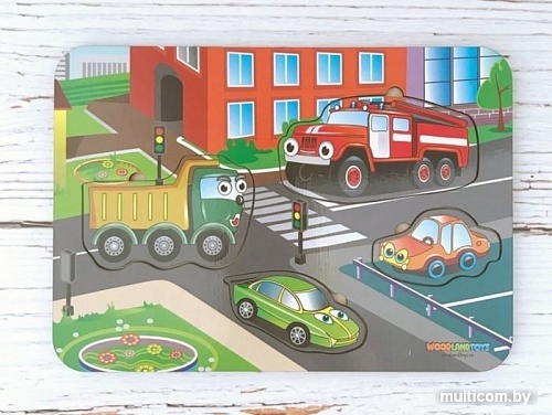 Мозаика/пазл WoodLand Toys Машинки 011403