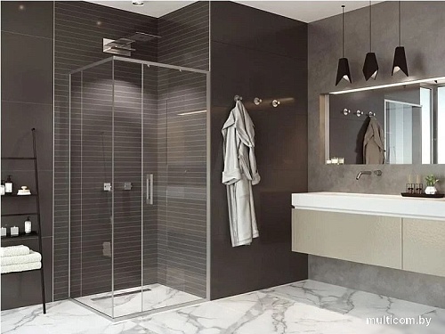 Душевой уголок Alex Baitler 80x200 SG61C80 + стенка AB61C110