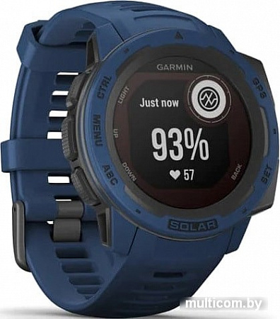 Умные часы Garmin Instinct Solar (голубой прилив)