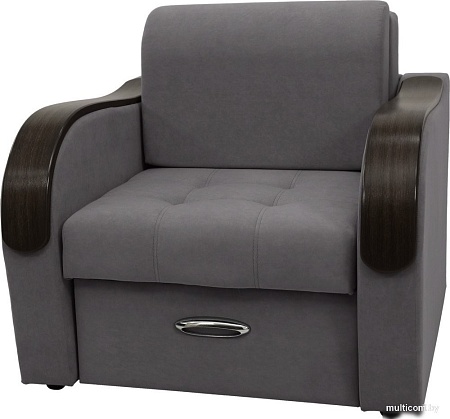 Кресло Сириус Лидер-1 ППУ 105x110 (Eva 07 велюр темно-серый)