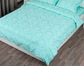 Постельное белье Миланика Бирюза 175x217 (поплин-жаккард)