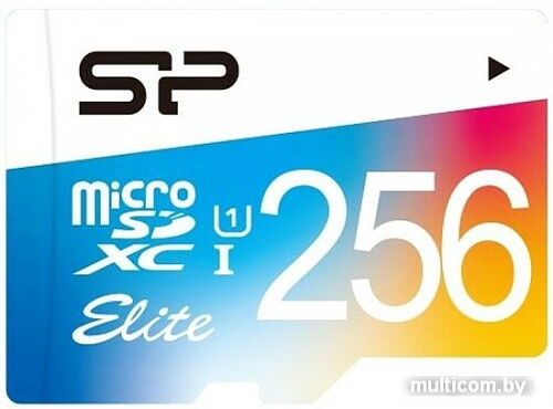 Карта памяти Silicon-Power Elite microSDXC SP256GBSTXBU1V20SP 128GB (с адаптером)