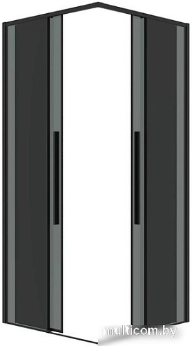 Душевой уголок Grossman Galaxy 90x90x195 300.K33.01.9090.21.10 (черный матовый/тонированное стекло)