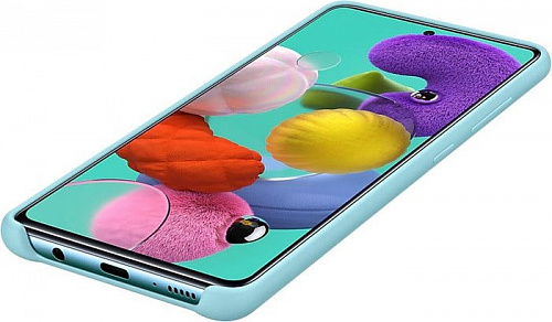 Чехол Samsung Silicone Cover для Samsung Galaxy A51 (голубой)