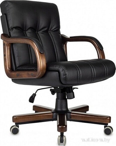 Офисное кресло Бюрократ T-9932W-LOW-Eco (черный, экокожа)