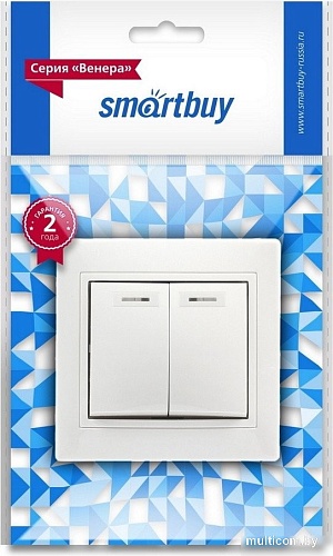 Выключатель SmartBuy Венера SBE-01w-10-SW2-1