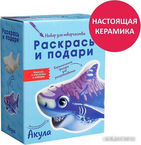 Набор для рисования Раскрась и подари Акула IG-1017