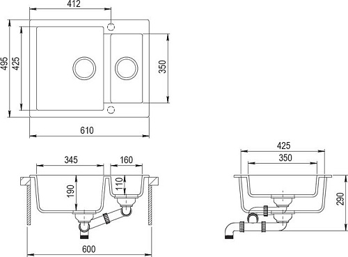 Кухонная мойка TEKA Clivo 60 S-TQ (алюминий) [40148031]
