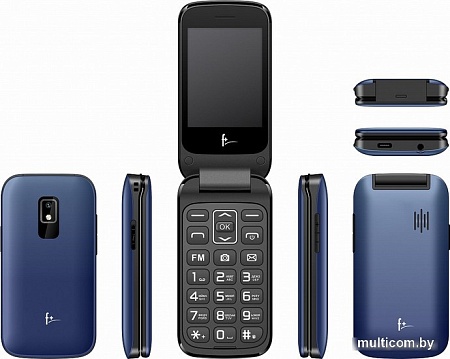 Кнопочный телефон F+ Flip 280 (синий)