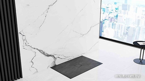 Душевой поддон Rea Stone 100x80 (черный)