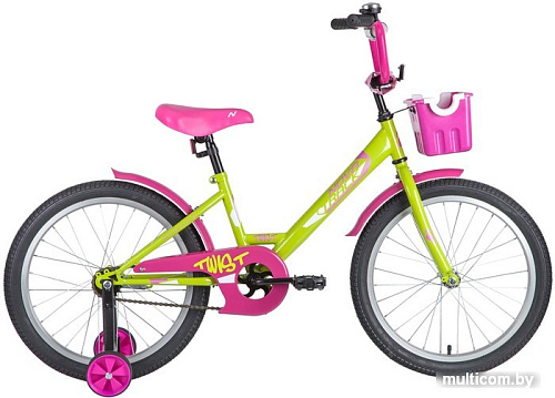 Детский велосипед Novatrack Twist New 20 201TWIST.GNP20 (зеленый/розовый, 2020)