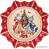 Блюдо Lefard Дед Мороз и Снегурочка 85-1738 (красный)