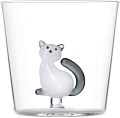 Стакан для воды и напитков Ichendorf Milano Tabby Cat 0935209007 (белый кот/серый хвост)