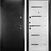 Металлическая дверь Guard Царга MG60 97х205 левая (черное серебро/белый ясень)