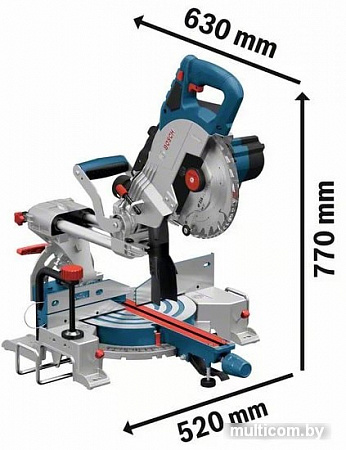 Торцовочная пила Bosch GCM 18V-216 BiTurbo Professional 0601B41000 (без АКБ)
