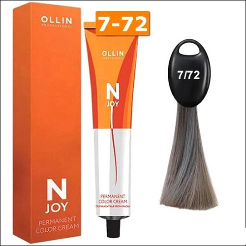 Крем-краска Ollin Professional N-Joy Color Cream 7/72 русый коричнево-фиолетовый 100 мл