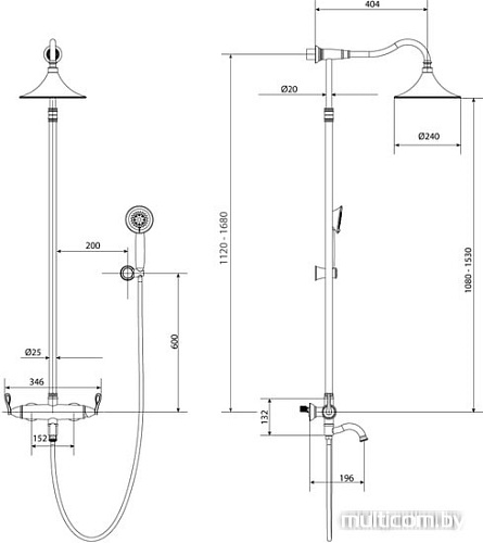 Душевая система Lemark LM6162BRG